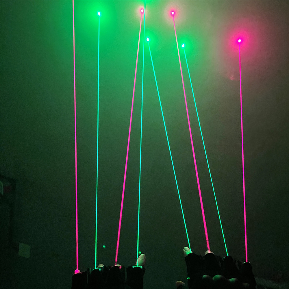 Led Gloves Music - Magicool RG 4 قفازات الليزر نظارات