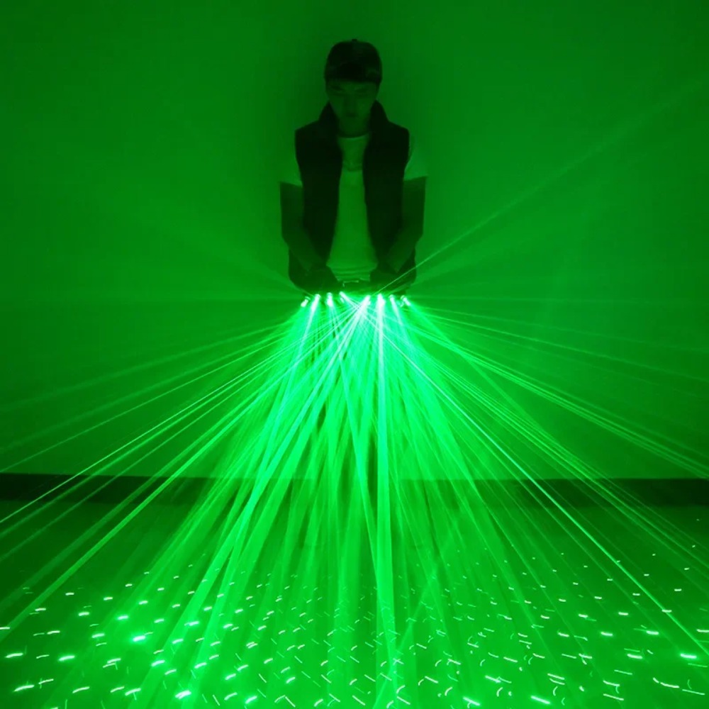 Led Gloves Music - قفازات الليزر الخضراء الليزر FlashFinger فستان