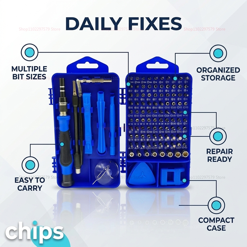 طقم مفكات متعدد الوظائف 115 في - مراجعة Electronics And Gadgets With I وسعره