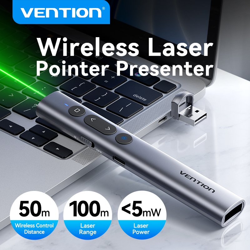 Vention مؤشر ليزر لاسلكي مقدم  - مراجعة Laser Pointer Presenter وسعره
